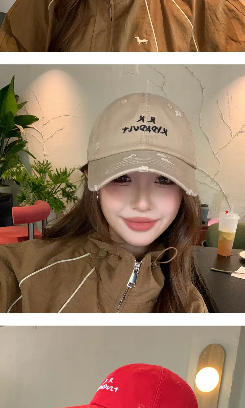 Korean Style Baseball Cap for Men Women with Letter Embroidery — feature 7