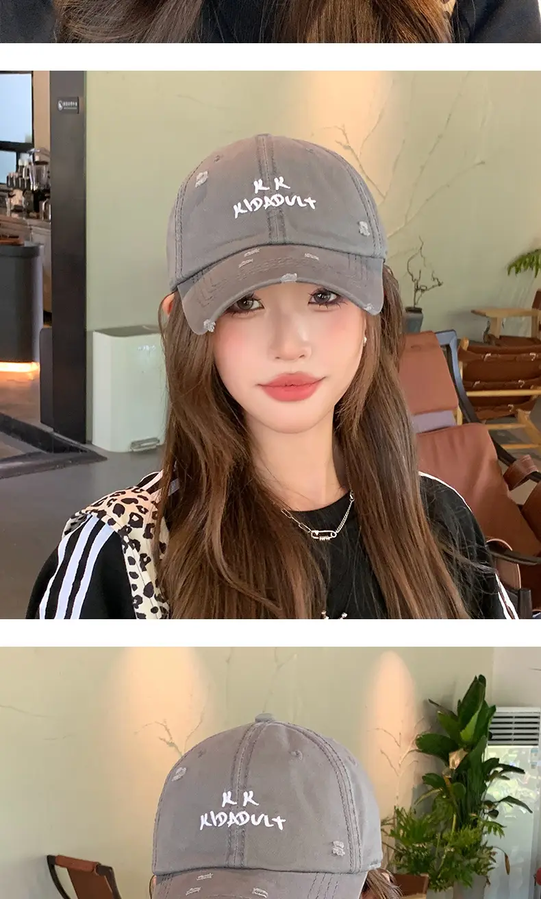 Korean Style Baseball Cap for Men Women with Letter Embroidery — feature 9