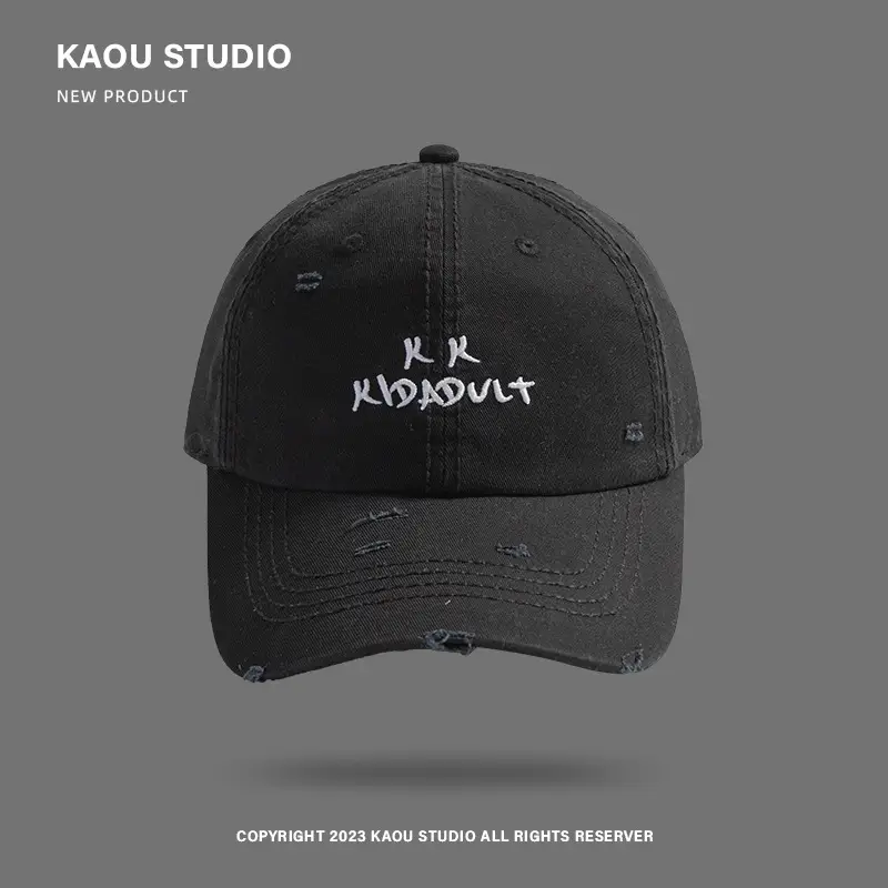 Korean Style Baseball Cap for Men Women with Letter Embroidery