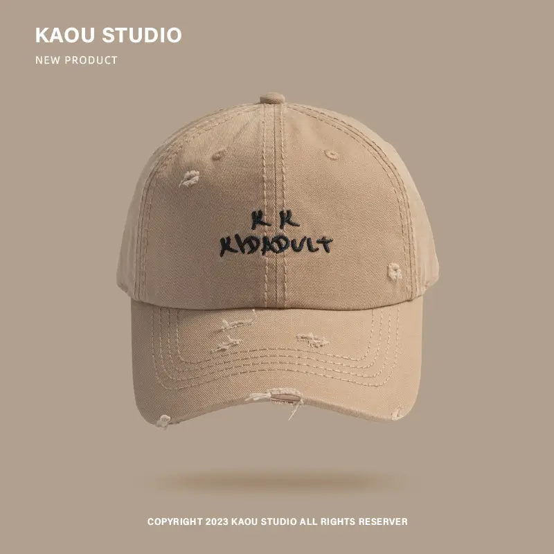 Korean Style Baseball Cap for Men Women with Letter Embroidery