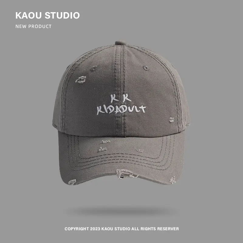 Korean Style Baseball Cap for Men Women with Letter Embroidery