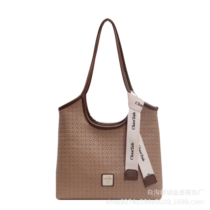 Women Woven Tote Bag Black Large Capacity 2026 - Image 9