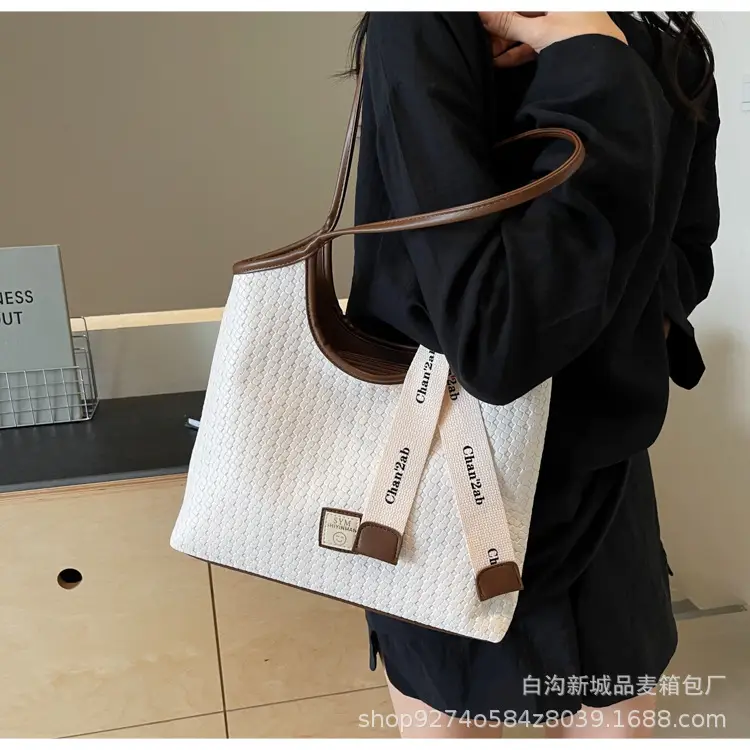 Women Woven Tote Bag Black Large Capacity 2026 — feature 20