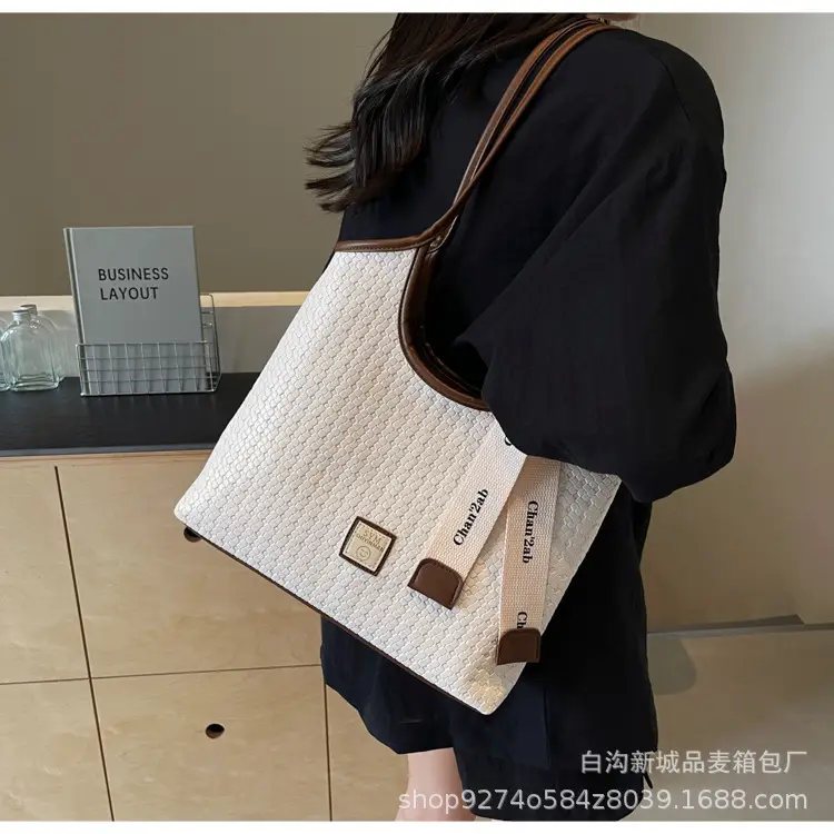 Women Woven Tote Bag Black Large Capacity 2026 — feature 21
