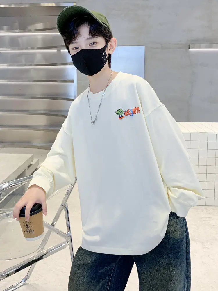 Boys Long Sleeve T-Shirt White Spring Autumn 2025 - Image 5