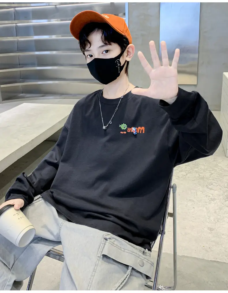 Boys Long Sleeve T-Shirt White Spring Autumn 2025 â feature 11