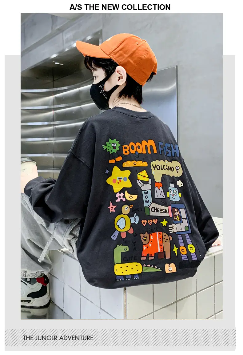 Boys Long Sleeve T-Shirt White Spring Autumn 2025 â feature 12
