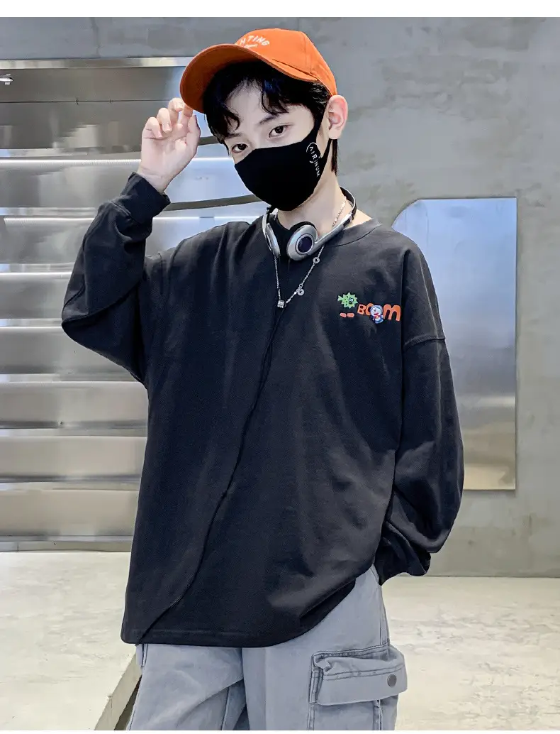Boys Long Sleeve T-Shirt White Spring Autumn 2025 â feature 13