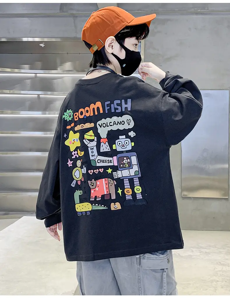 Boys Long Sleeve T-Shirt White Spring Autumn 2025 â feature 14