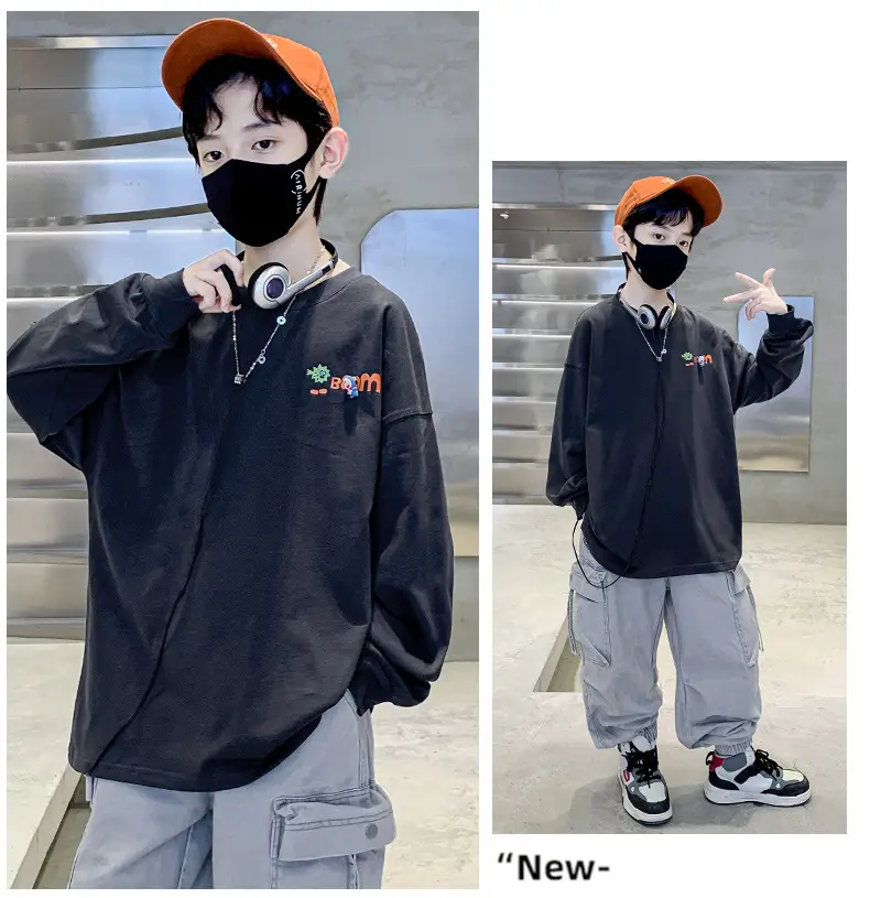 Boys Long Sleeve T-Shirt White Spring Autumn 2025 â feature 15