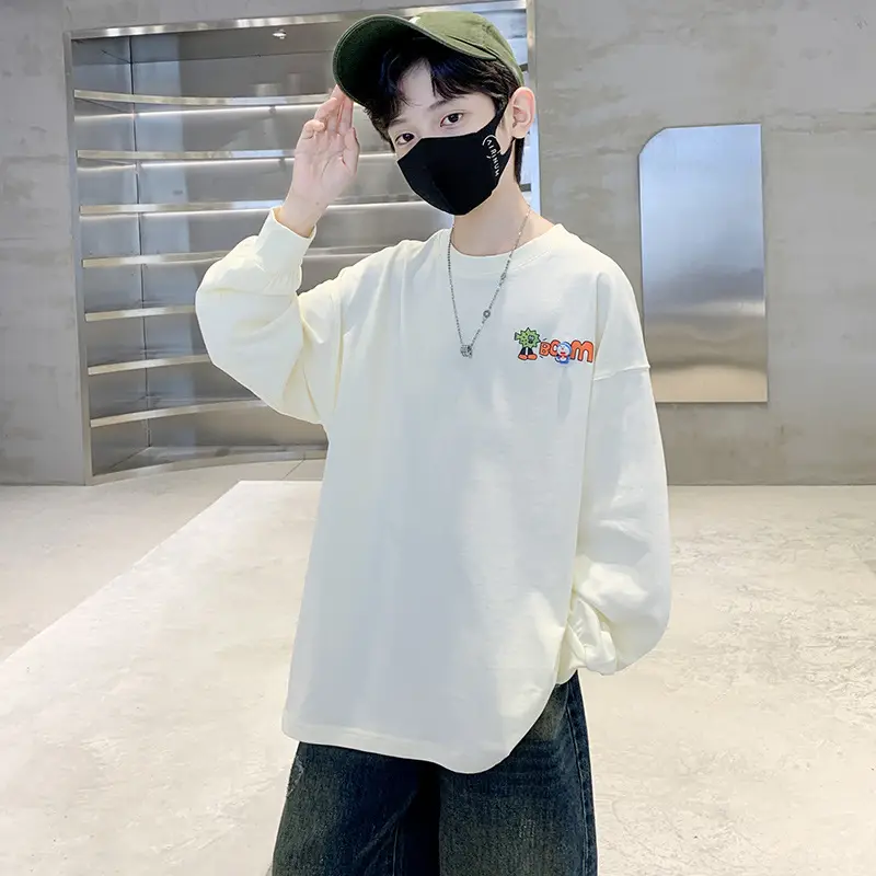 Boys Long Sleeve T-Shirt White Spring Autumn 2025 - Image 2