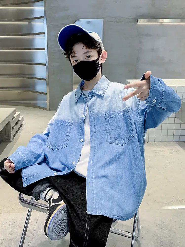 Children's Denim Shirt Boys Autumn 2025 New Grad - Image 4