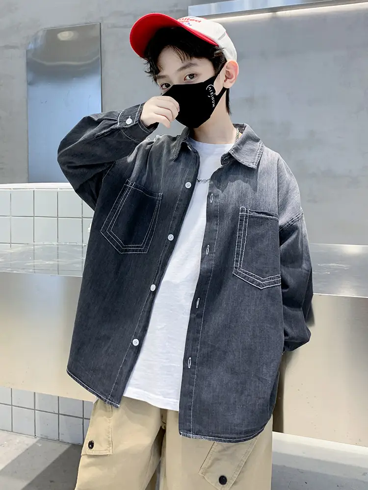 Children's Denim Shirt Boys Autumn 2025 New Grad - Image 5