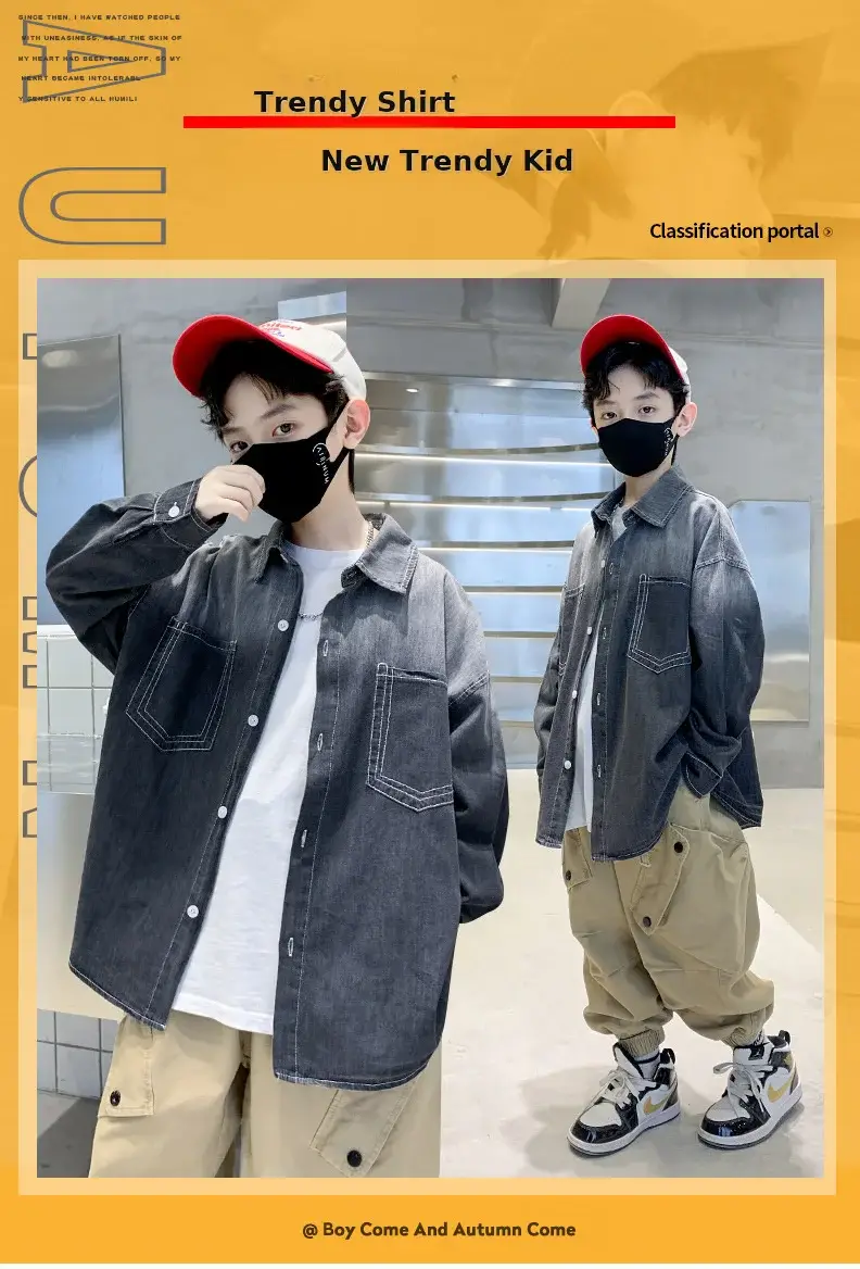 Children's Denim Shirt Boys Autumn 2025 New Grad â feature 1