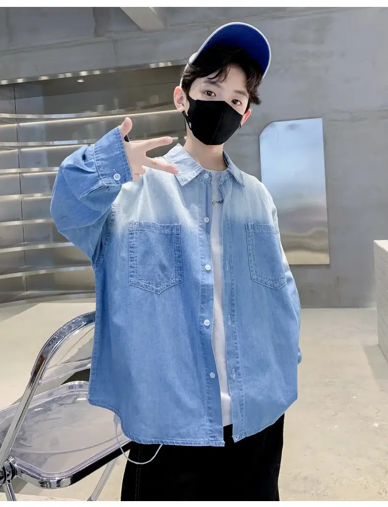 Children's Denim Shirt Boys Autumn 2025 New Grad â feature 12