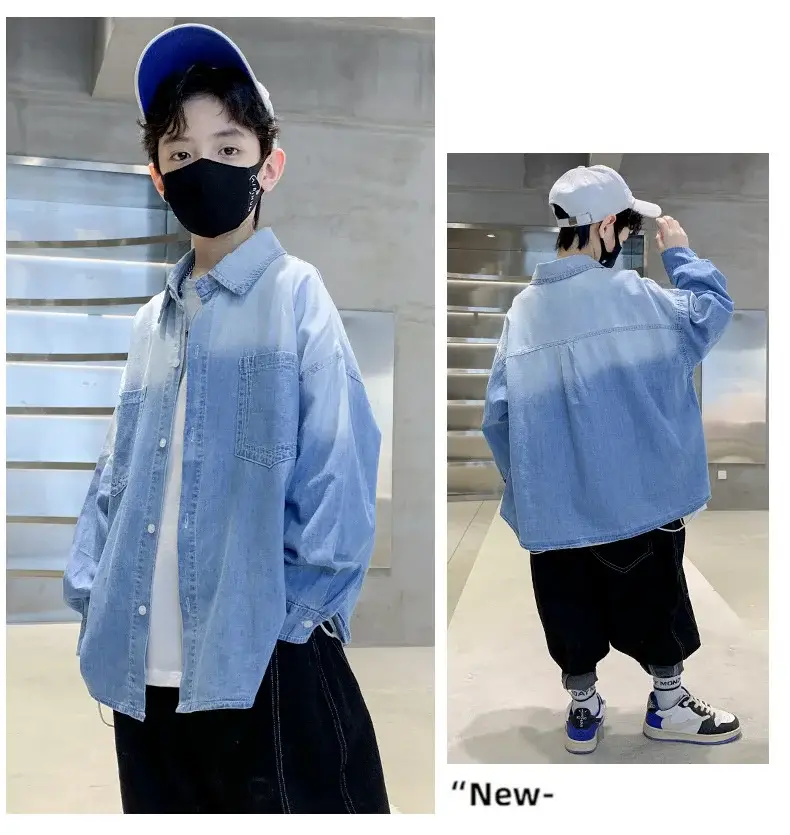 Children's Denim Shirt Boys Autumn 2025 New Grad â feature 14