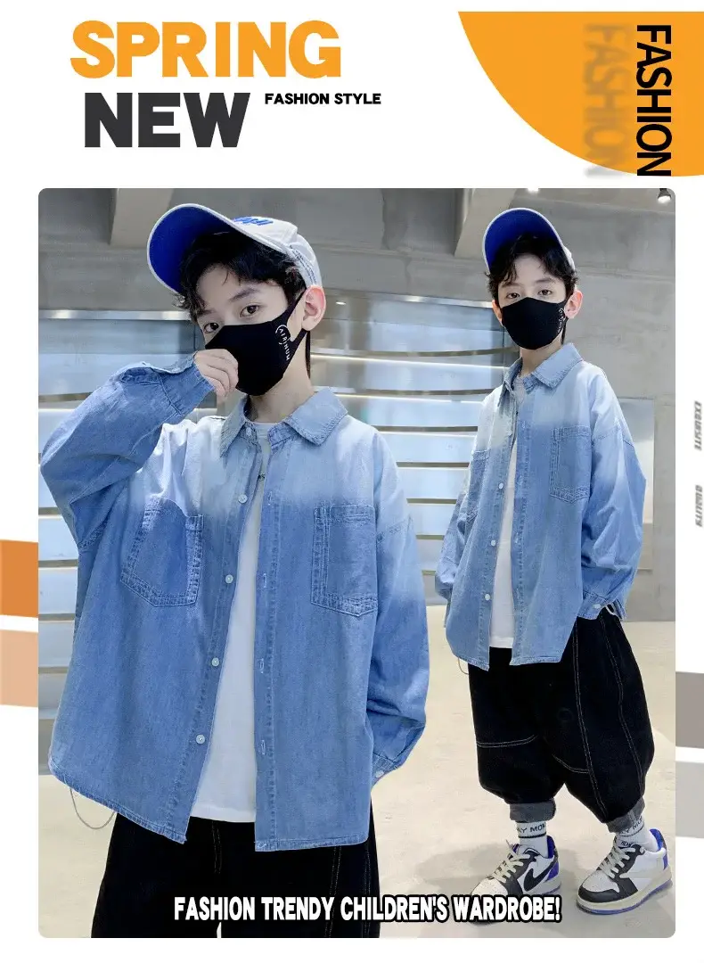 Children's Denim Shirt Boys Autumn 2025 New Grad â feature 2