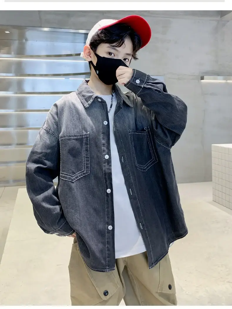 Children's Denim Shirt Boys Autumn 2025 New Grad â feature 7