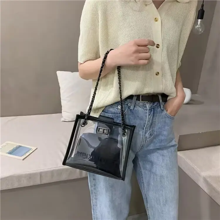 Transparent Korean Style Shoulder Bag Women — feature 1