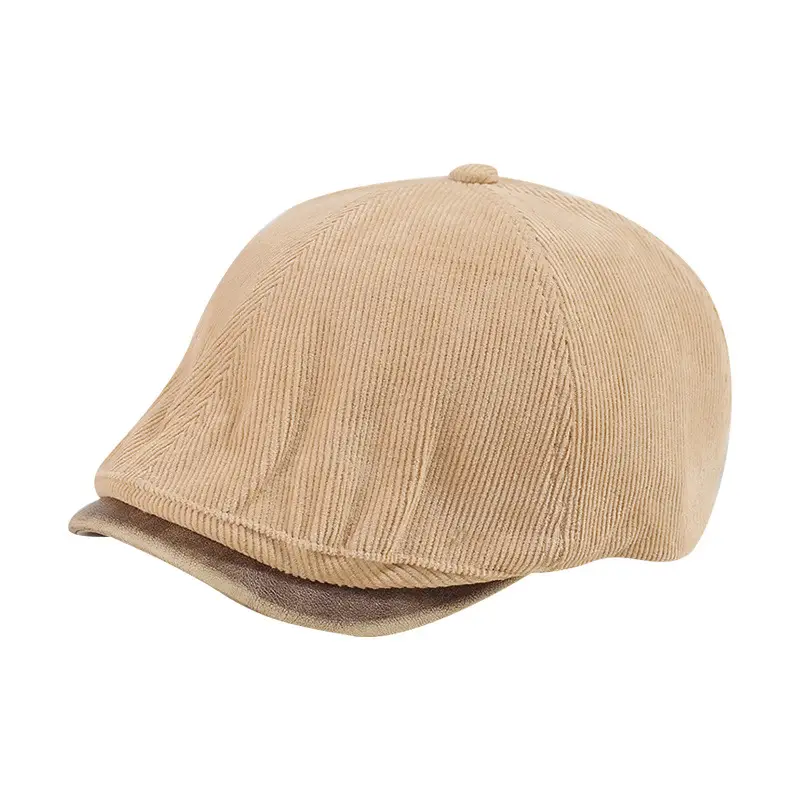 Corduroy Newsboy Cap Tan Japanese Style