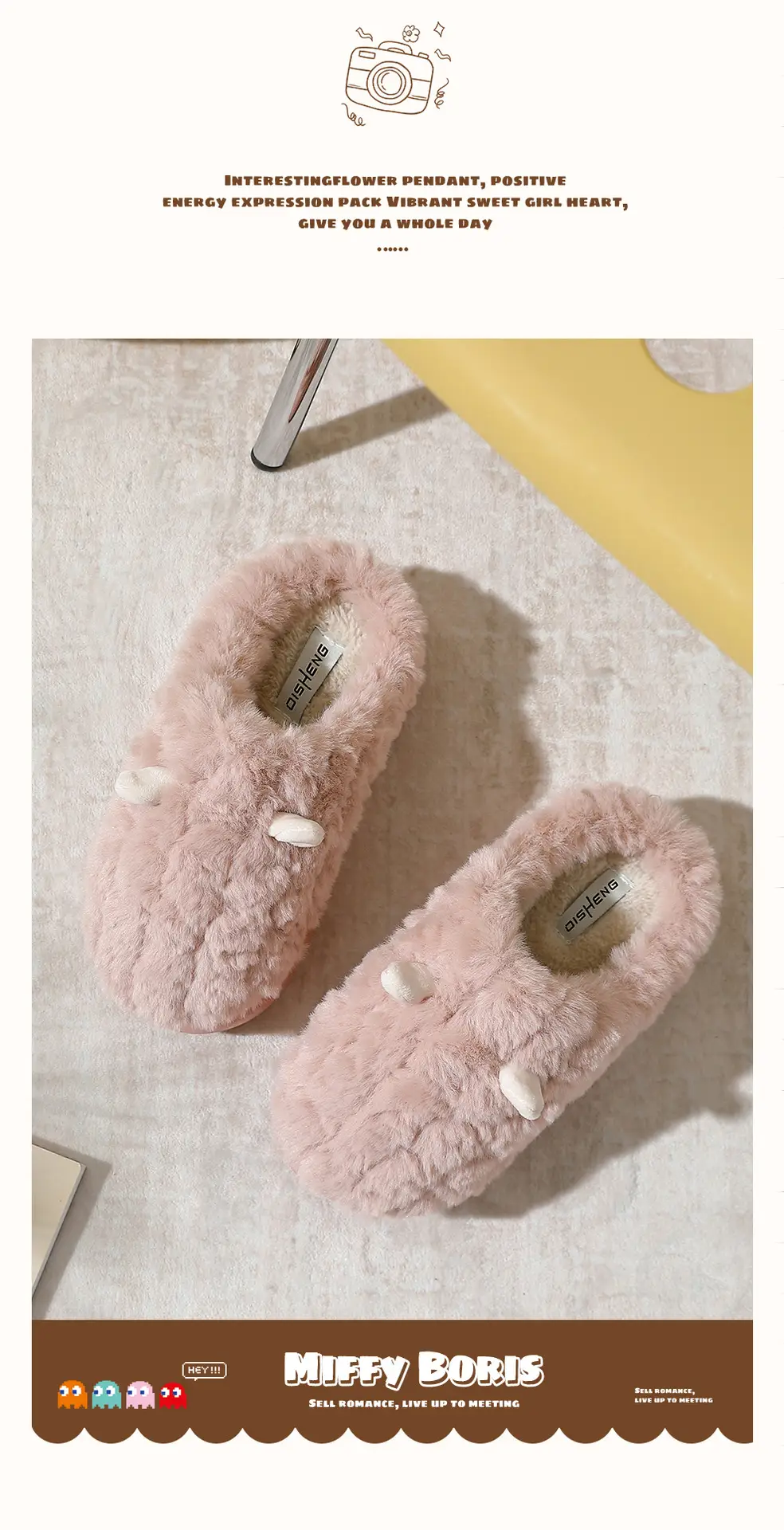 Home Cotton Slippers for Women, Winter Large Size, Cute Ear Design, Thick-Soled, Non-Slip, Men's Plush Warm Furry Slippers, Men's Winter Slippers — feature 13