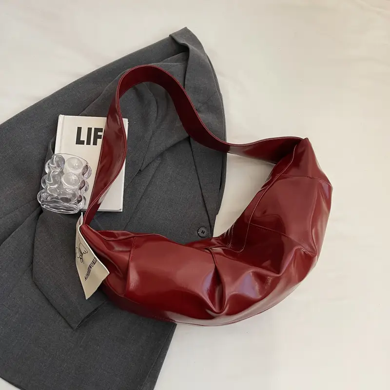 Brown Leather Underarm Bag for Women 2024 - Image 3
