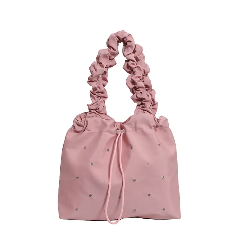 Fresh Style Pleated Tote Bag Women Summer 2024 - Image 2