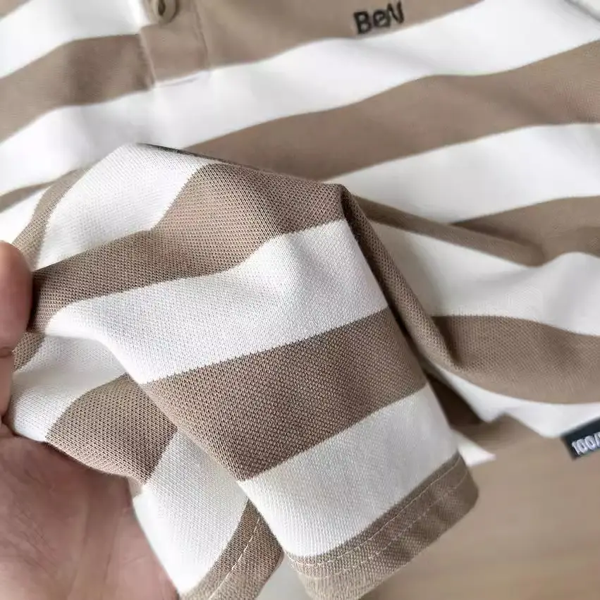 Boys Striped Polo Shirt Autumn Spring Suit - Image 4