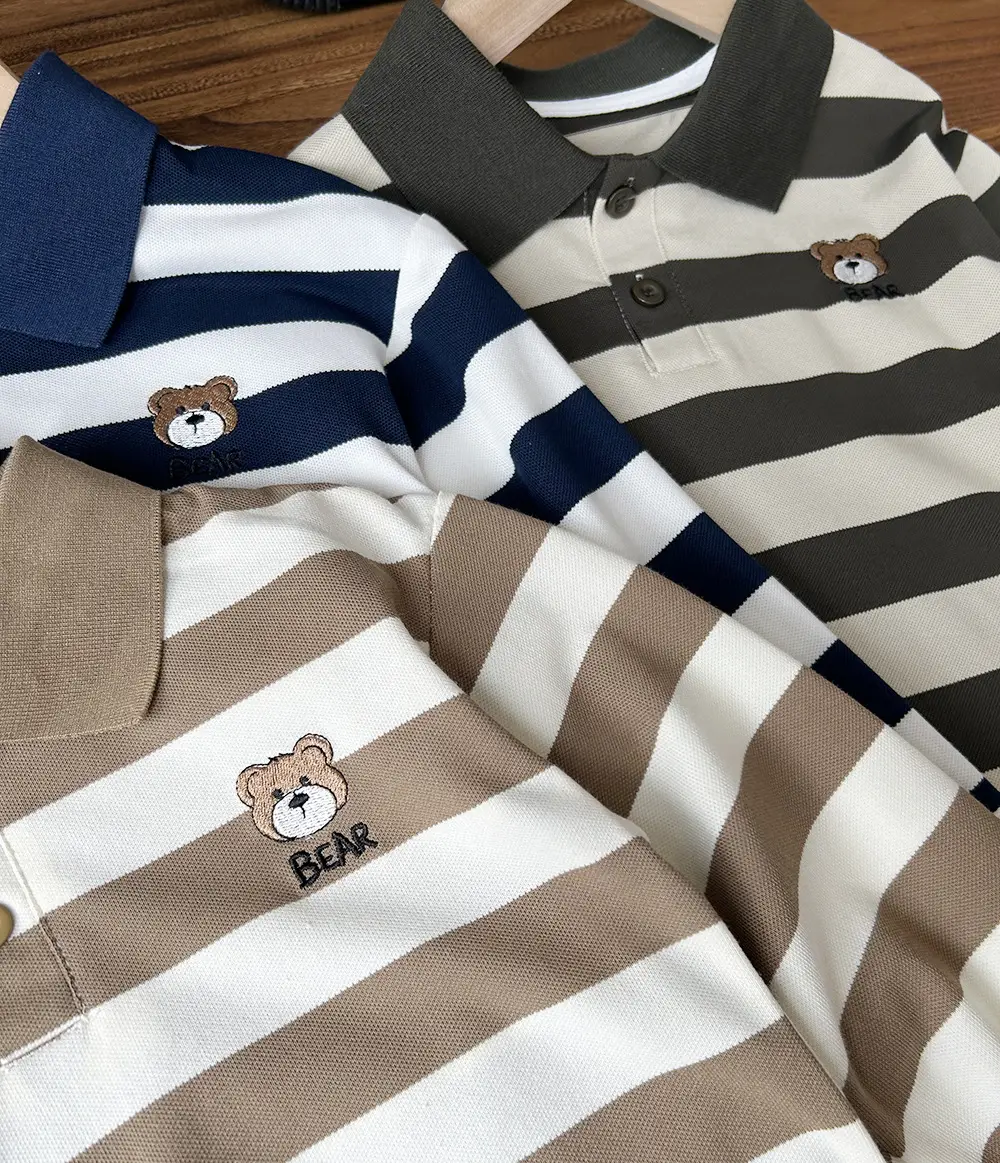 Boys Striped Polo Shirt Autumn Spring Suit — feature 5