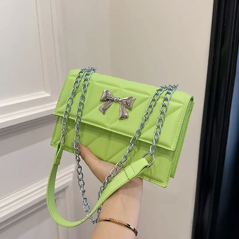 Blue Rhombic Chain Shoulder Bag 2024 New Style - Image 8