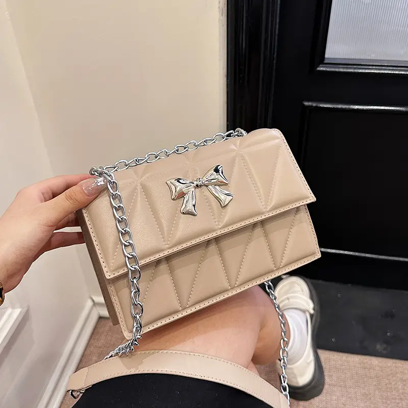 Blue Rhombic Chain Shoulder Bag 2024 New Style - Image 10