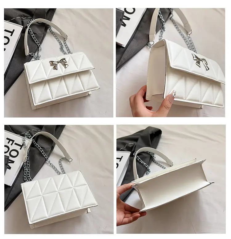 Blue Rhombic Chain Shoulder Bag 2024 New Style — feature 10