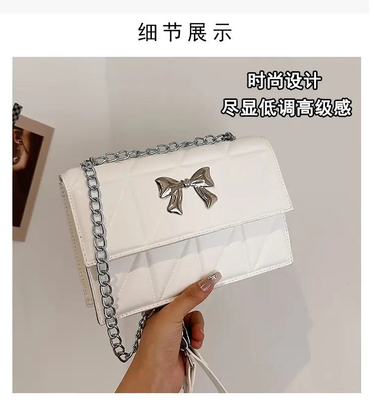 Blue Rhombic Chain Shoulder Bag 2024 New Style — feature 3