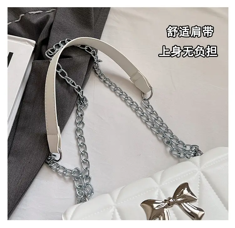 Blue Rhombic Chain Shoulder Bag 2024 New Style — feature 4