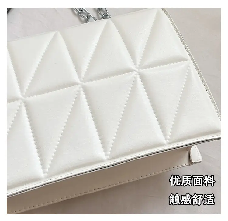 Blue Rhombic Chain Shoulder Bag 2024 New Style — feature 5