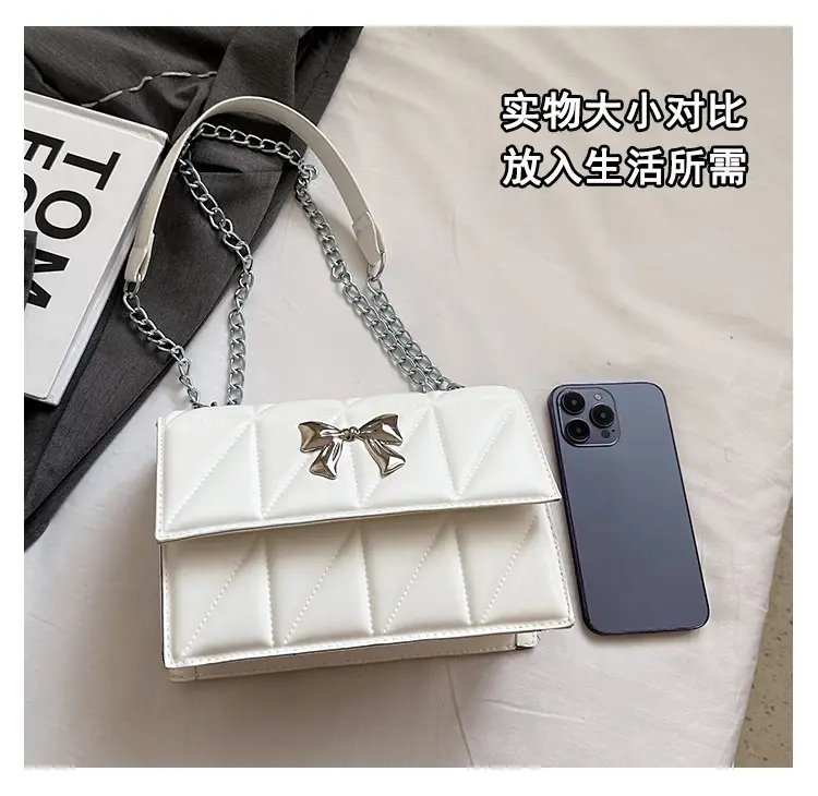 Blue Rhombic Chain Shoulder Bag 2024 New Style — feature 6