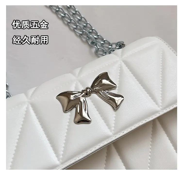 Blue Rhombic Chain Shoulder Bag 2024 New Style — feature 7