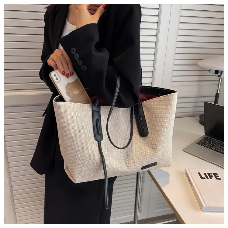 Large Capacity Canvas Tote Bag Women's Shoulder Bag — feature 10