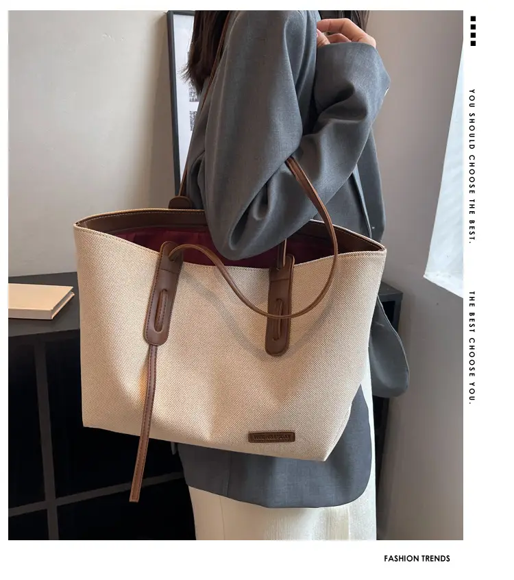 Large Capacity Canvas Tote Bag Women's Shoulder Bag — feature 5