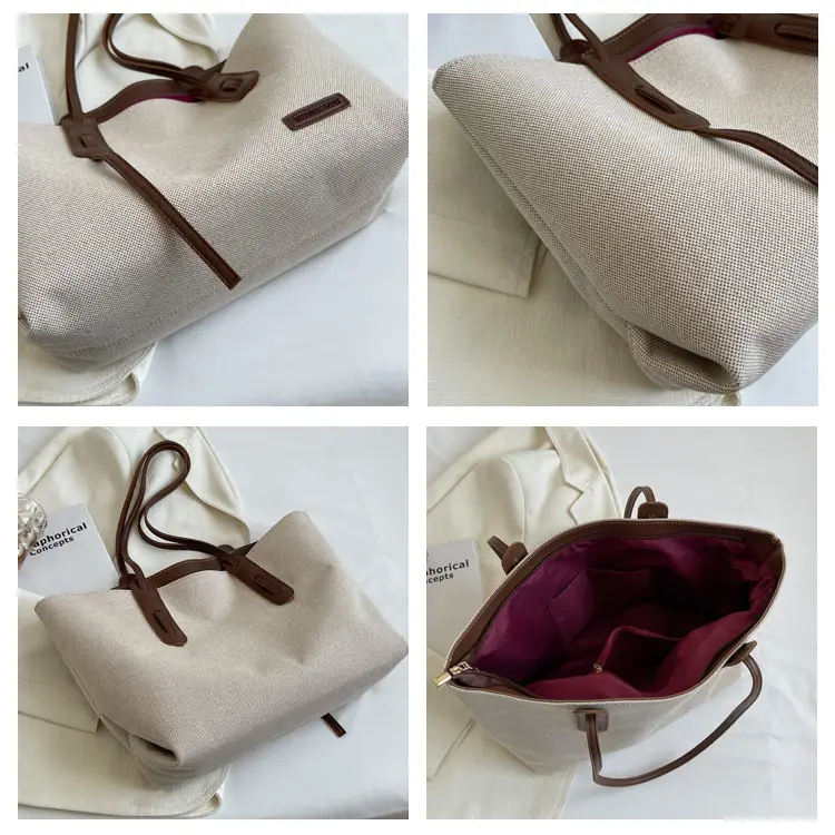 Large Capacity Canvas Tote Bag Women's Shoulder Bag — feature 7
