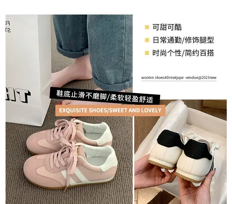 Vintage Women's Flat Training Shoes 2024 Autumn Non-slip Soft Sole — feature 2