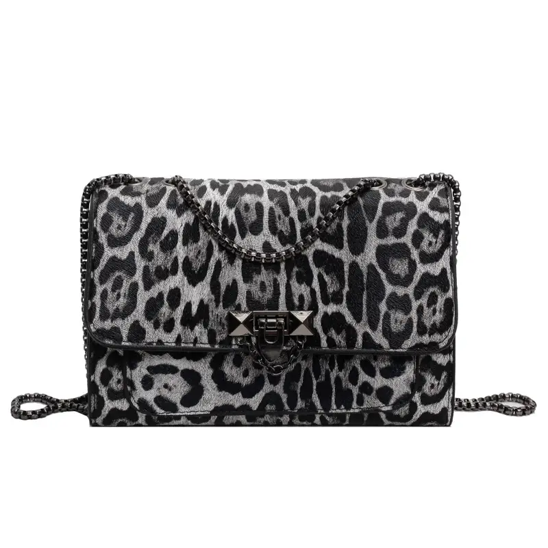 Leopard Print 2024 Women's Chain Shoulder Bag