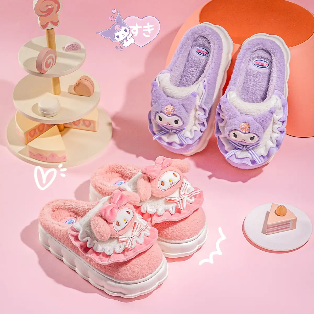 Cute Cinnamon Dog Furry Slippers for Women Winter 2025 - Image 8
