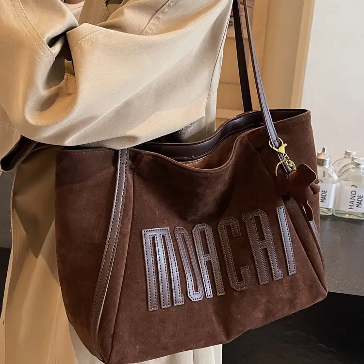 High-End Retro Brown Shoulder Bag for Women 2026