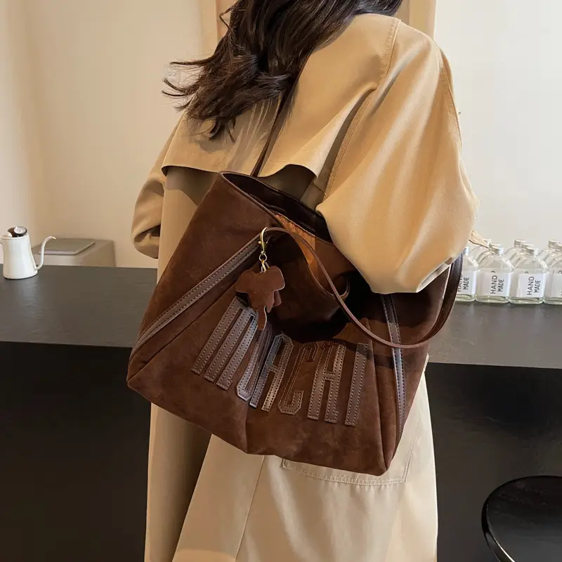High-End Retro Brown Shoulder Bag for Women 2026