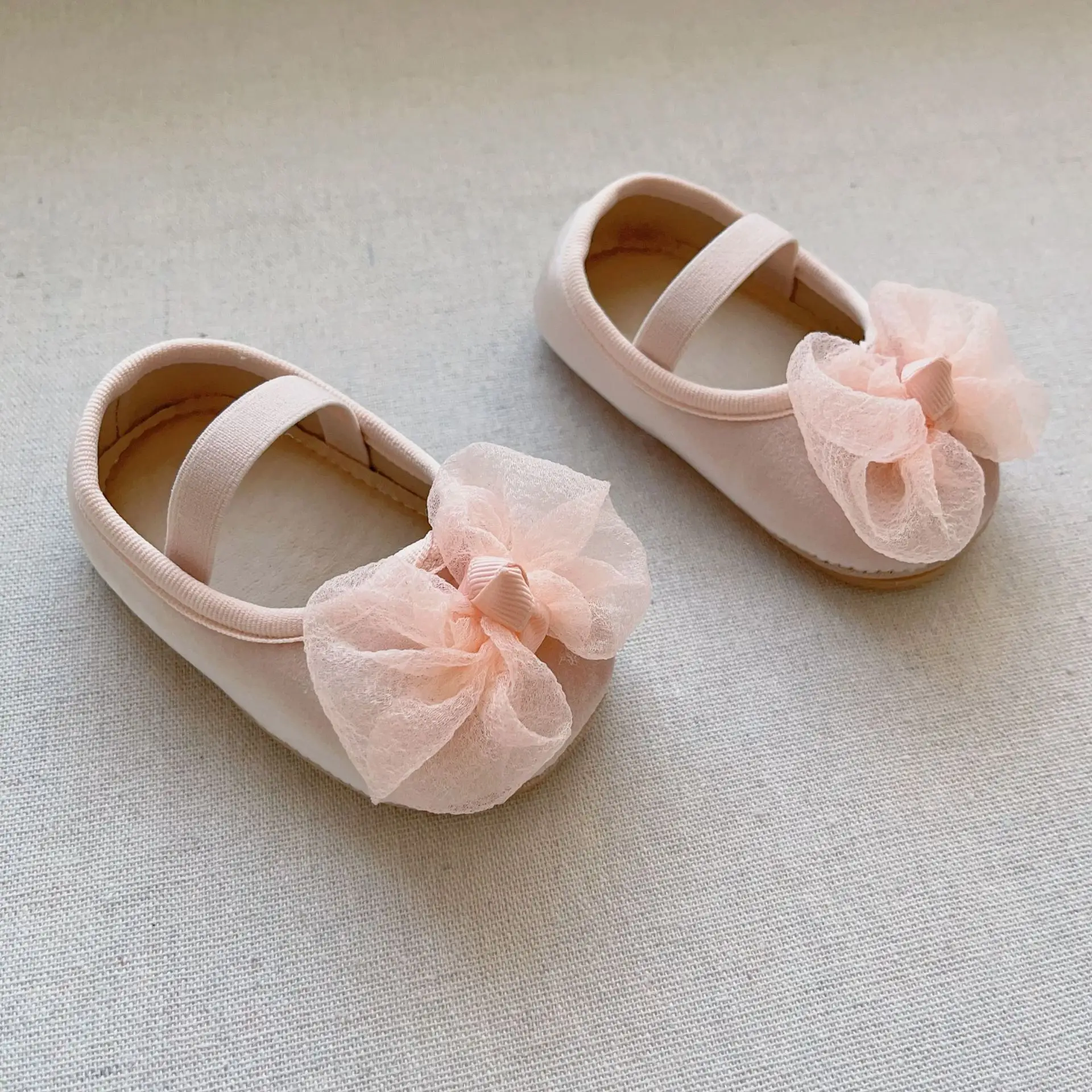 Red Bow Baby Shoes for Kids Non-Slip Elastic