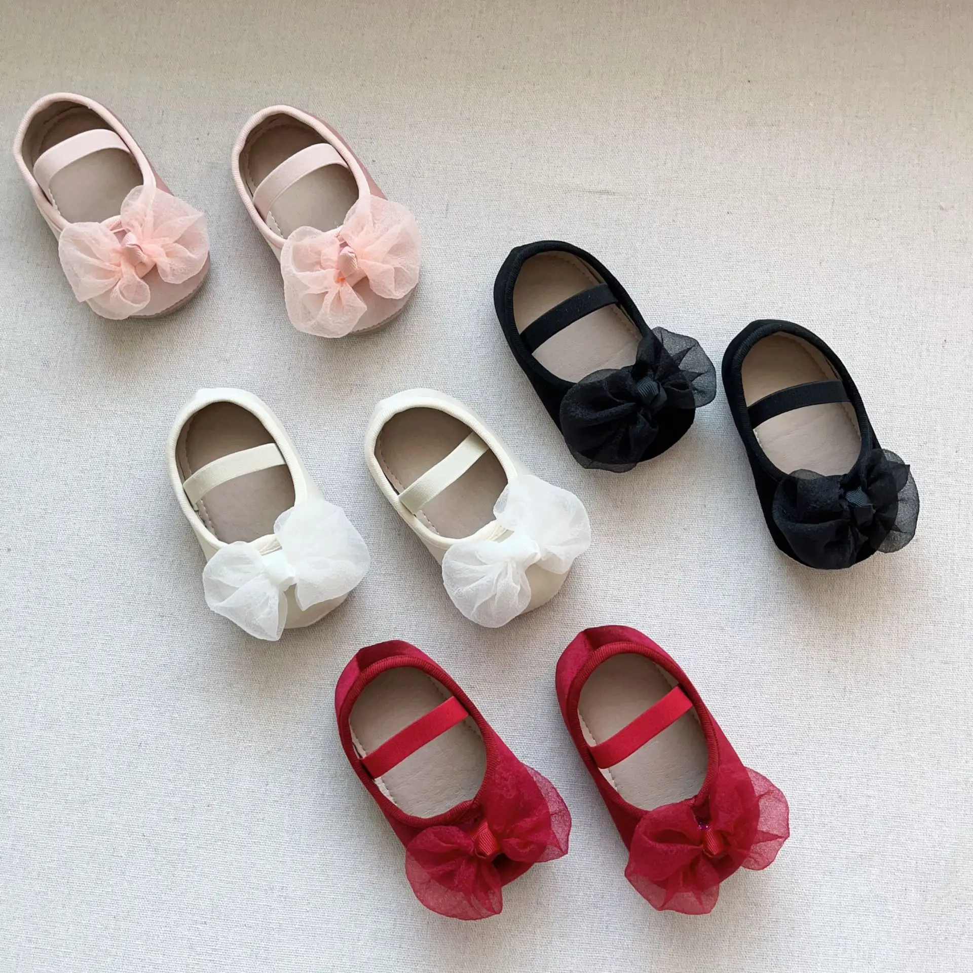 Red Bow Baby Shoes for Kids Non-Slip Elastic — feature 1