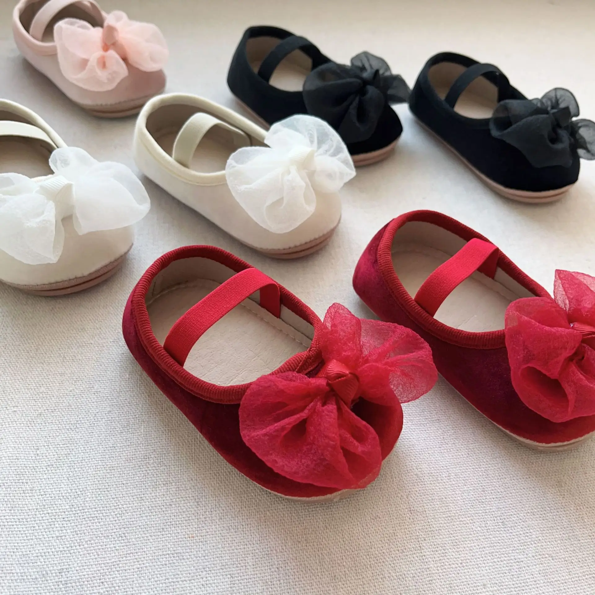 Red Bow Baby Shoes for Kids Non-Slip Elastic — feature 15
