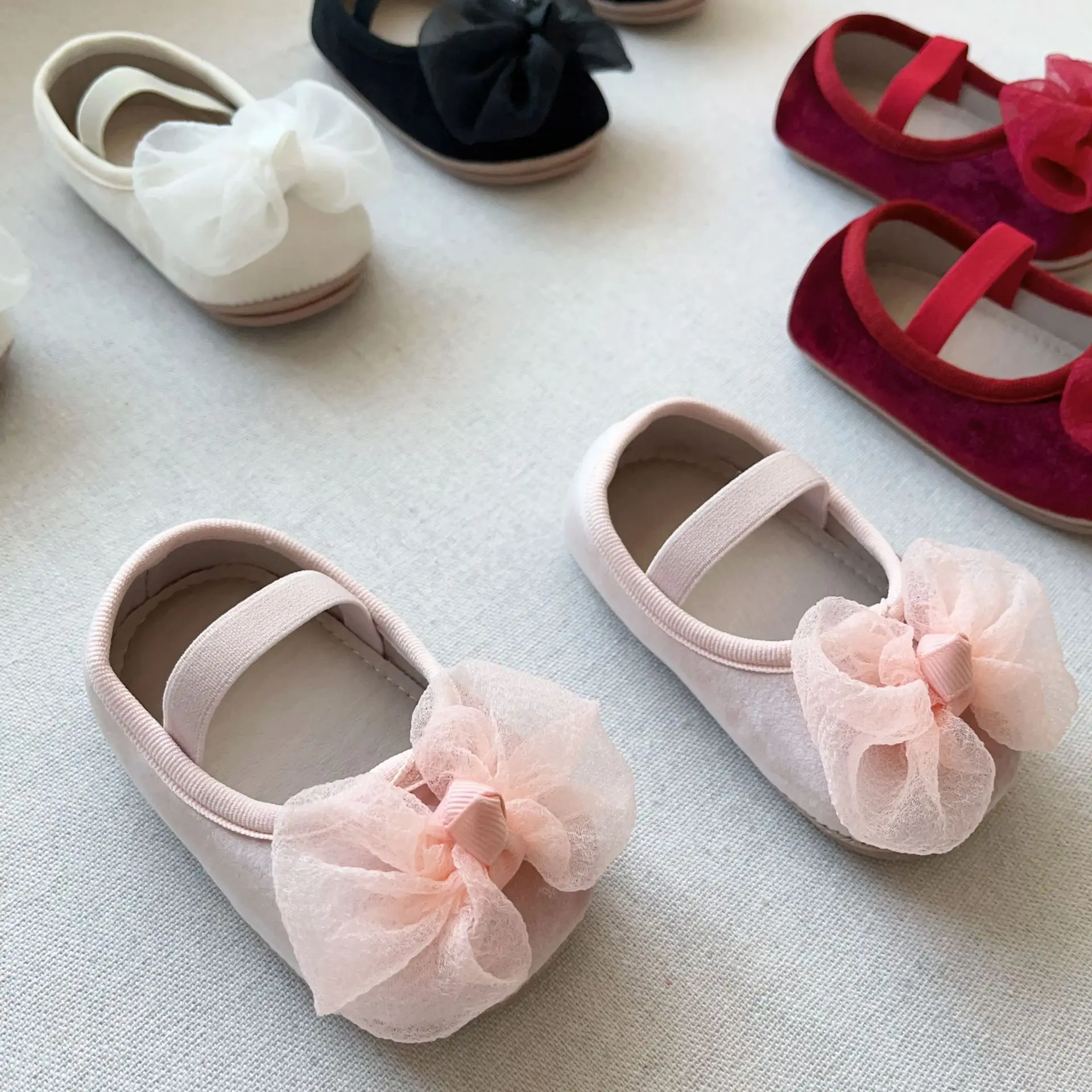 Red Bow Baby Shoes for Kids Non-Slip Elastic — feature 18