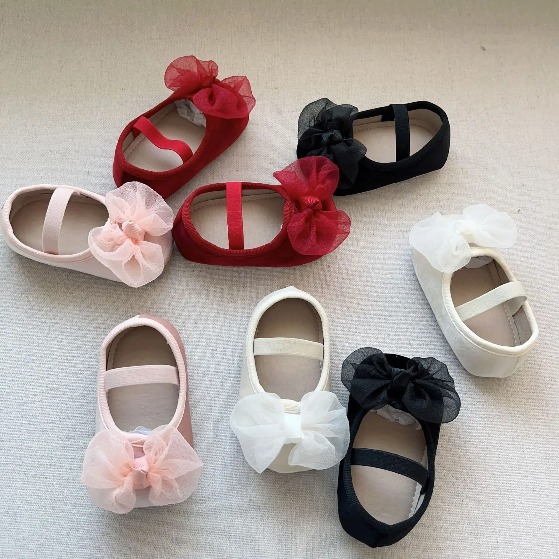Red Bow Baby Shoes for Kids Non-Slip Elastic — feature 2